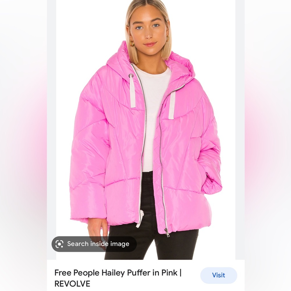 BNWOT Large oversized free people hooded “Hailey” puffer jacket